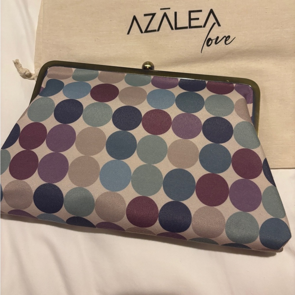 Azalea Love Polka Dot Clutch in Purple & Blue